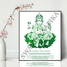 Load image into Gallery viewer, Framed Shri Ganesha Foil Artwork #2
