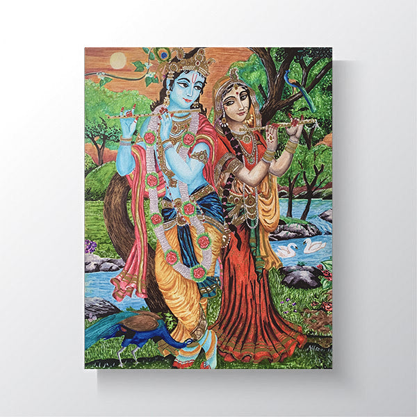 Shri Radha Krishna Canvas Prints